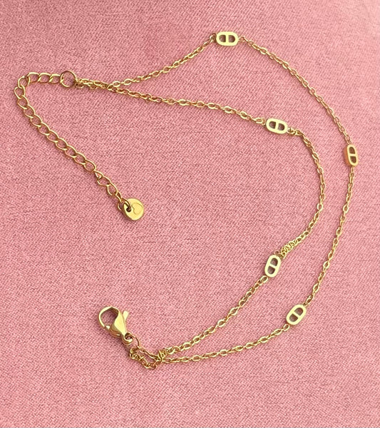 Bracelet double mailles marine✨