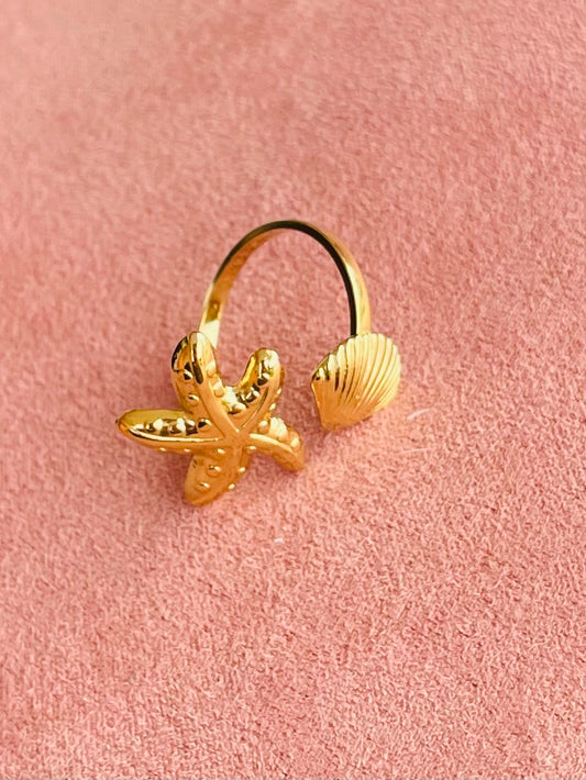 Bague étoile de mer coquillage✨