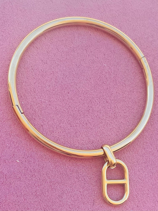 Jonc ouvert maille marine✨