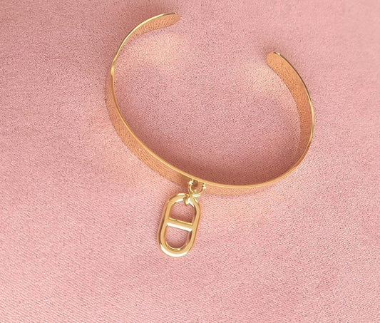 Jonc ouvert maille marine✨